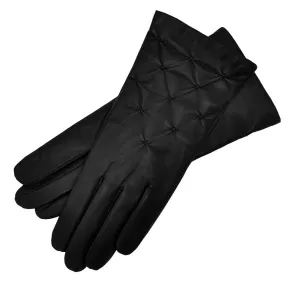 Firenze Women's Black leather gloves
