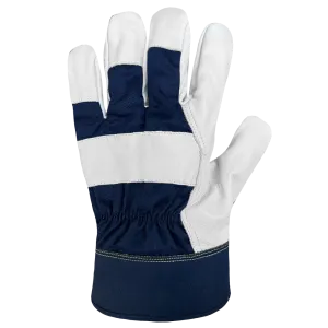 Fleece Lined Cowhide/Cotton Gloves - 3017