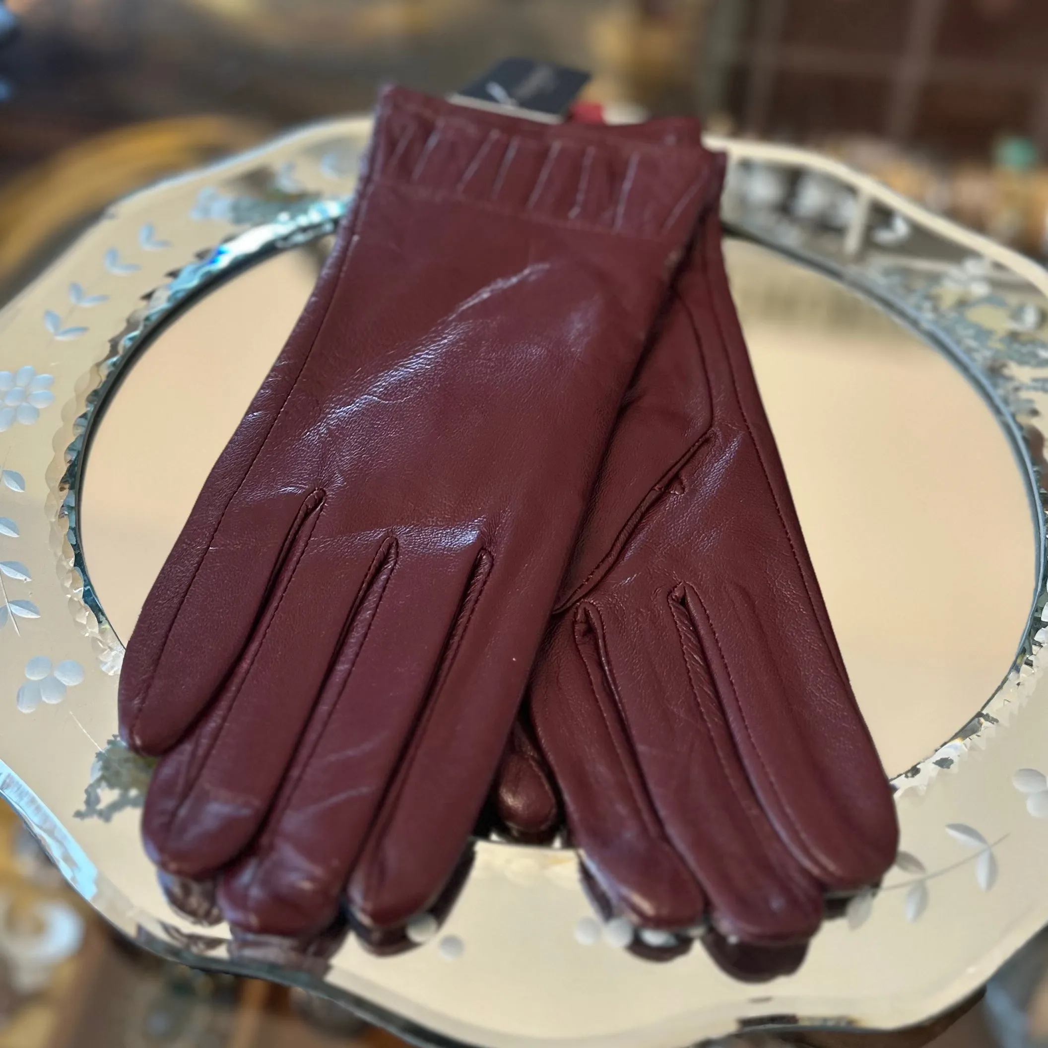 Fleece Lined Leather Gloves