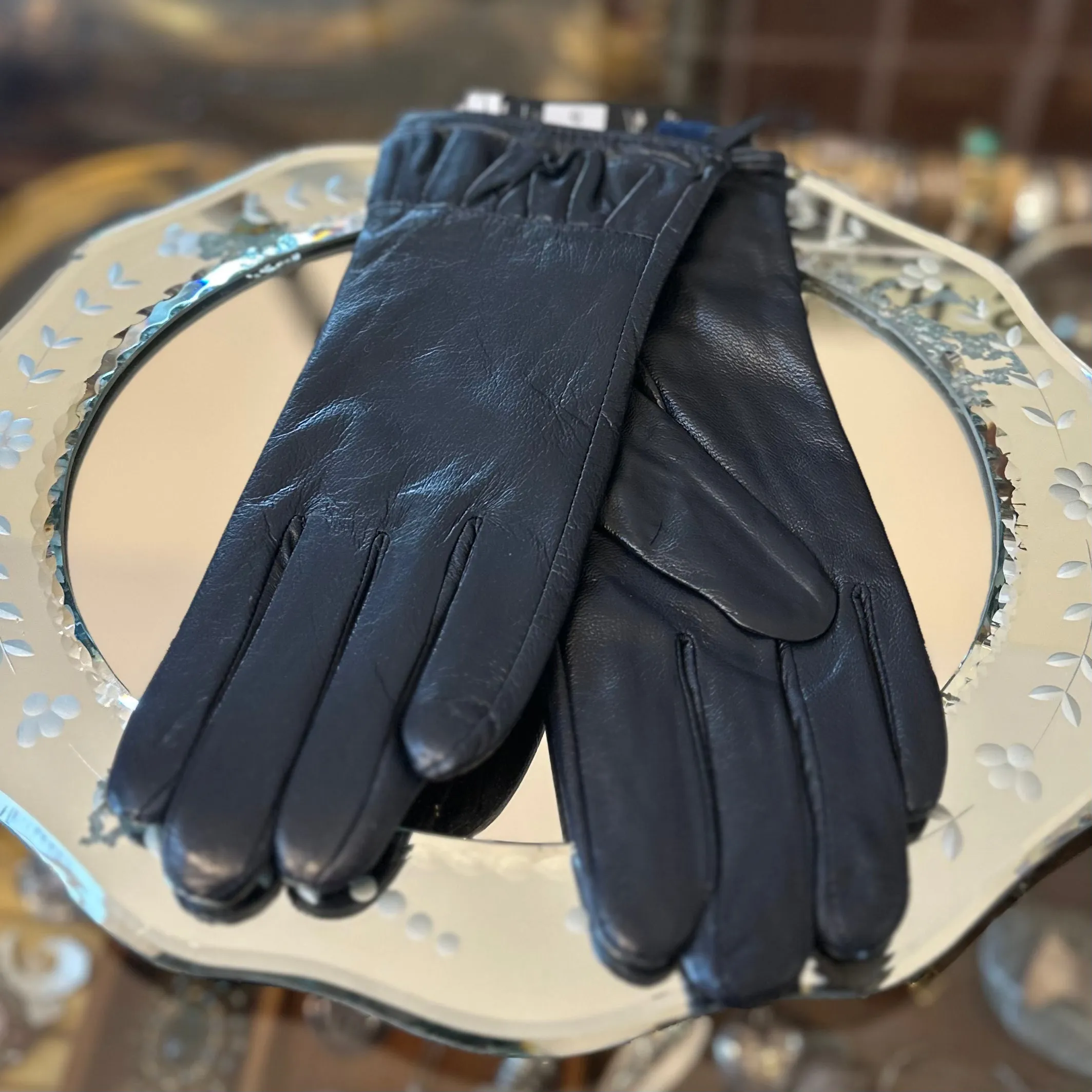 Fleece Lined Leather Gloves