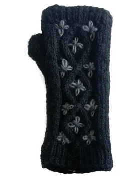 Floral Cable Knit Handwarmer G565
