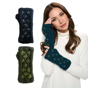 Floral Cable Knit Handwarmer G565