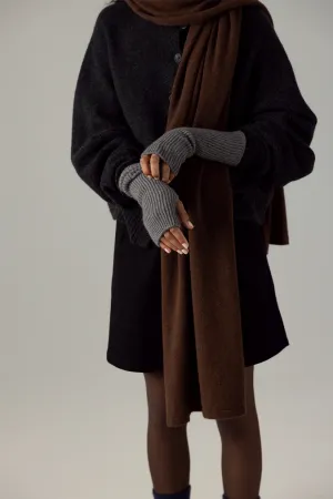 Francie Fingerless Gloves - Granite