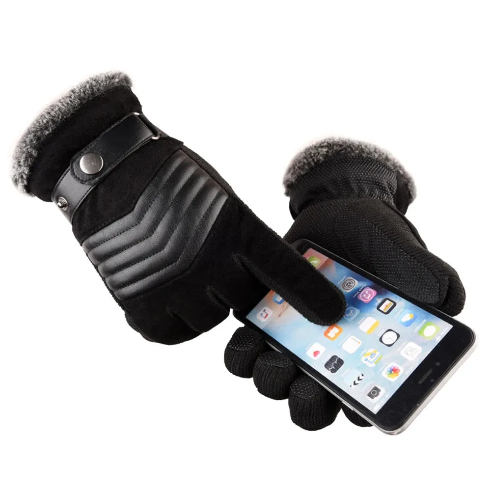 FrostGuard Men's Winter Touchscreen Driving Gloves