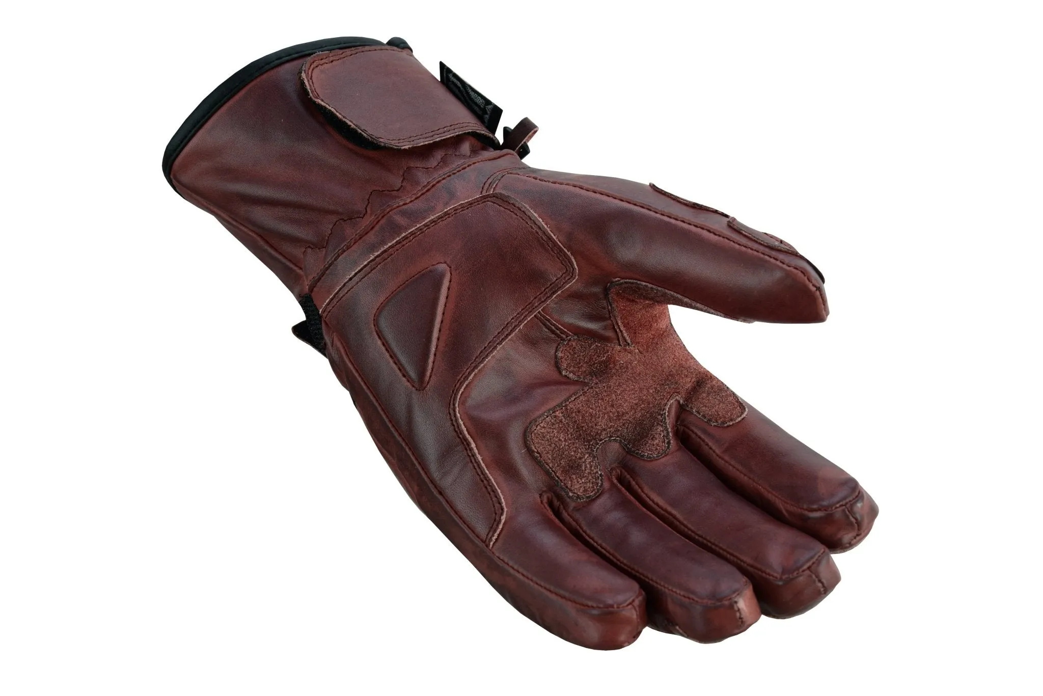 Gallanto Brown Motorcycle Armoured Thinsulate Leather Gloves