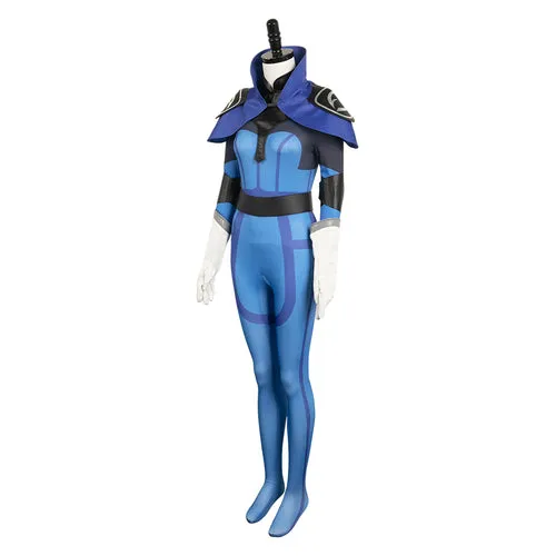 Game Luna Women Blue Cosplay Jumpsuit