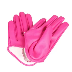 Get Racy Half Palm Gloves in Fuchsia