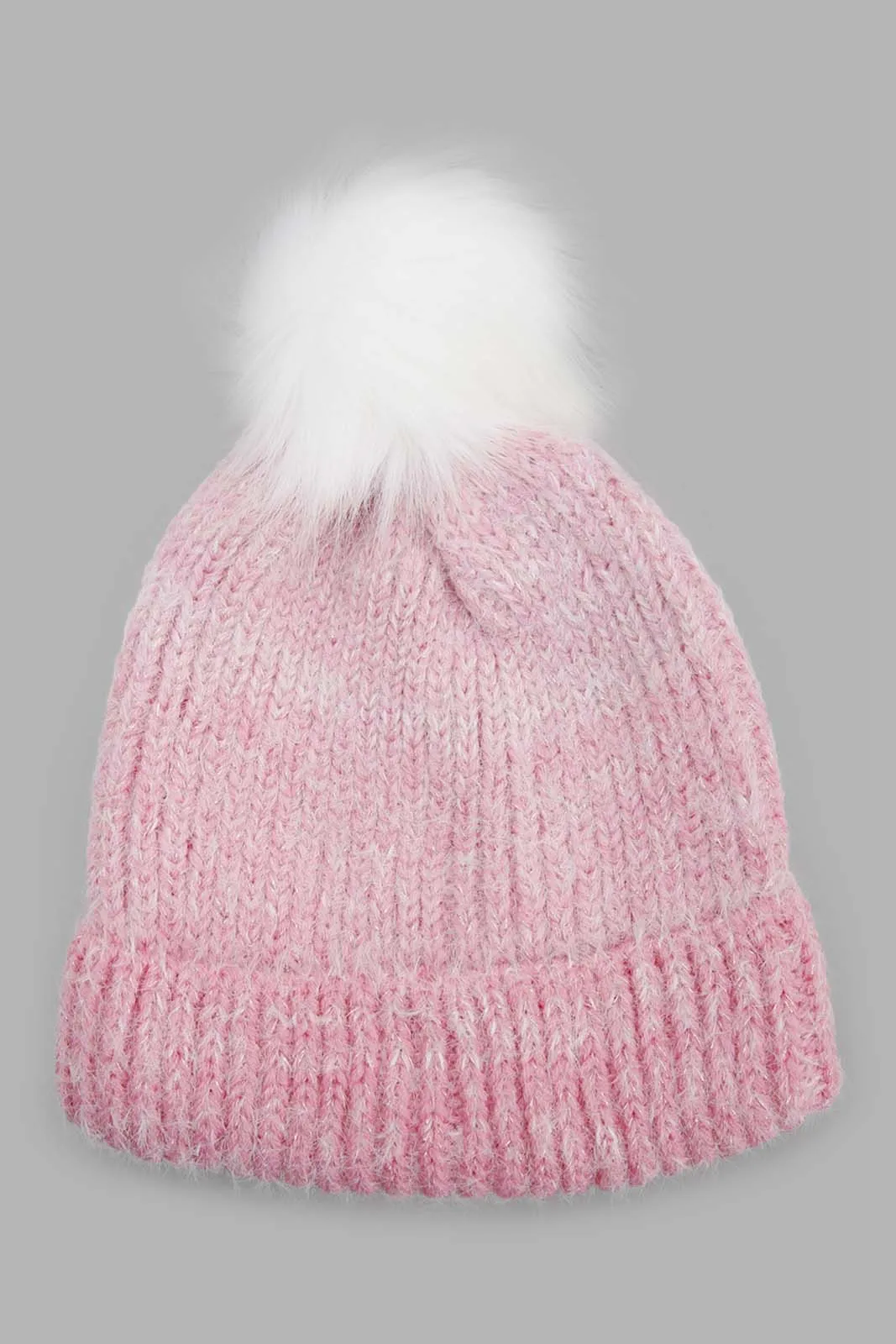 Girls Embellished Knitted Cap & Gloves (Pack Of 2)