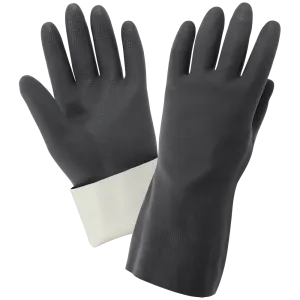 Global Glove & Safety 230F FrogWear® Premium Black Flock Lined 30 Mil, 12 inch, Neoprene Unsupported Gloves, Honeycomb Pattern Grip