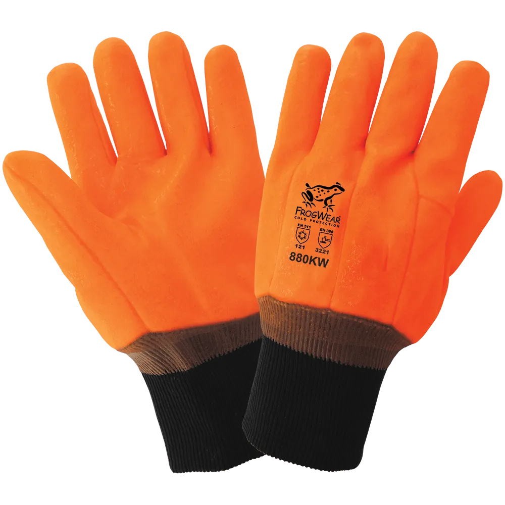 Global Glove & Safety 880KW FrogWear® Cold Protection High Visibility Insulated Double Coated with PVC Chemical Handling