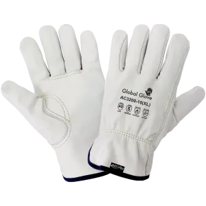 Global Glove & Safety AC3200 Cut and Hypodermic Needle Resistant Leather Gloves, Cut A9