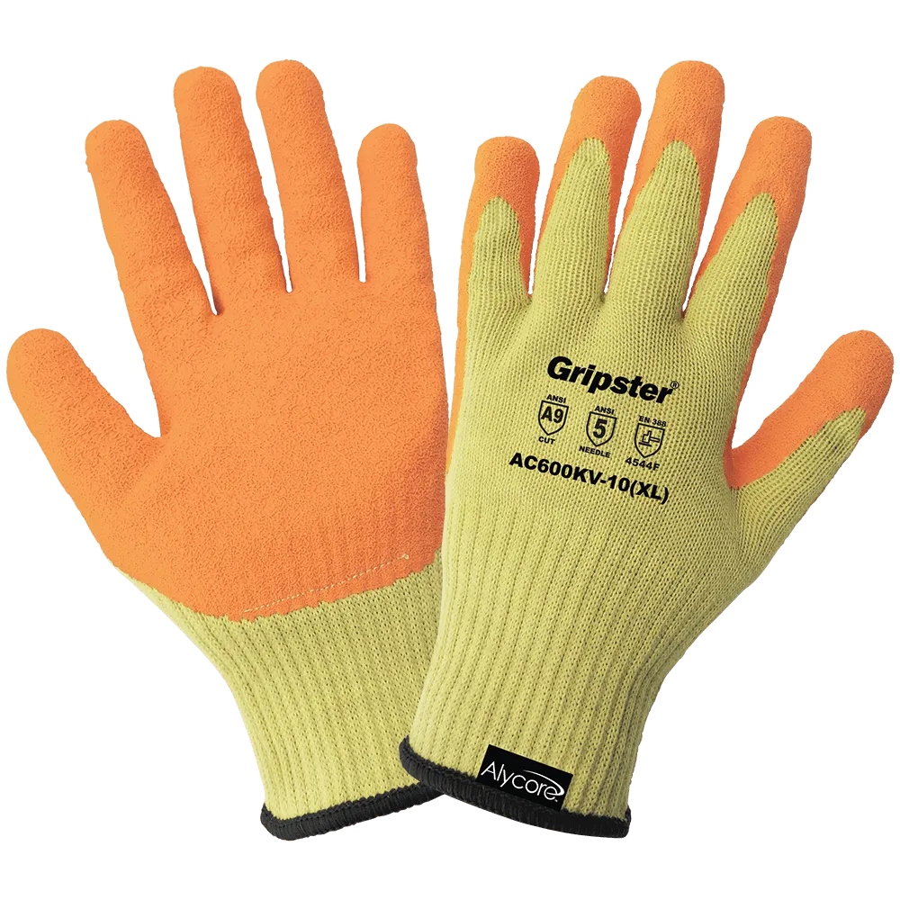 Global Glove & Safety AC600KV Gripster® Cut, Abrasion, Puncture, and Hypodermic Needle Resistant, Cut A9