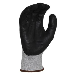 Glove Nitrile Cut Resistant Palm Coated Grey & Black ANSI Cut Level 3 By Azusa Safety