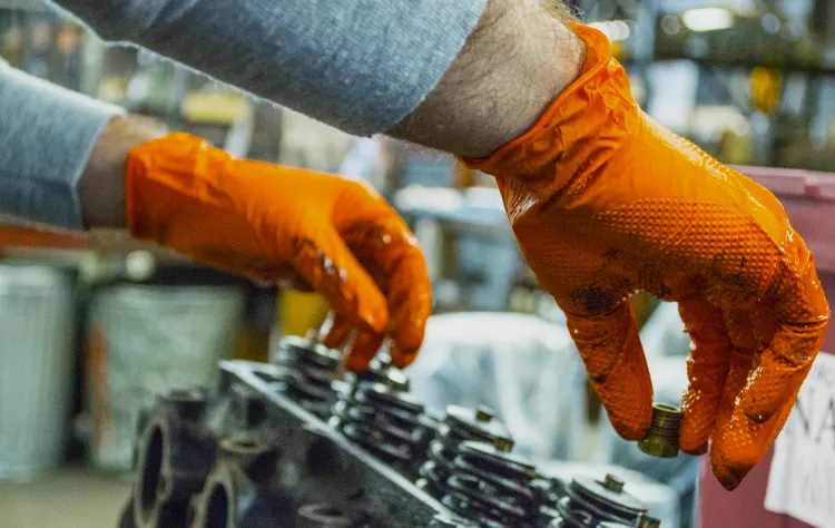 Gloveworks HD Orange Nitrile Gloves-Case of 1000 Gloves