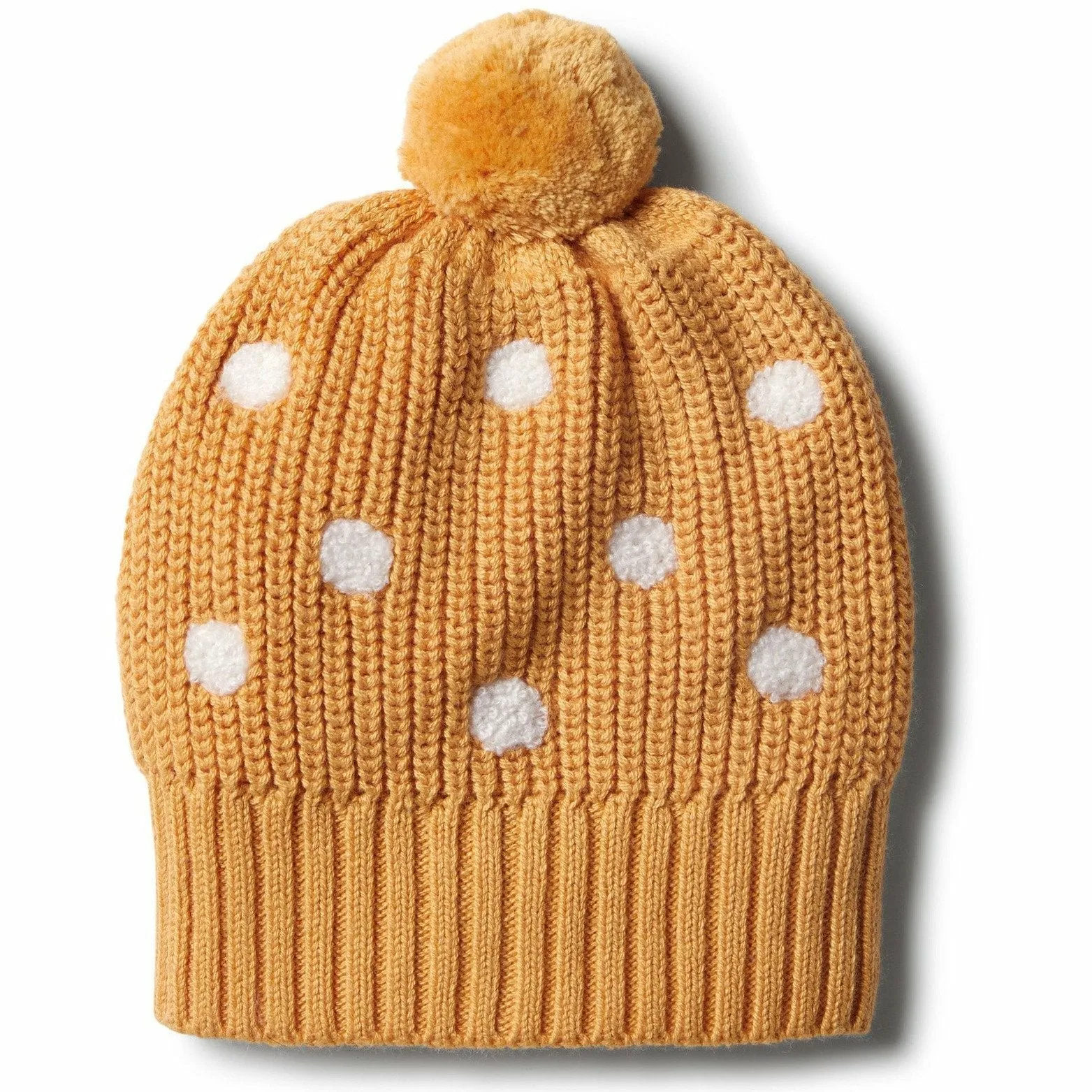 Golden Apricot Knitted Spot Hat