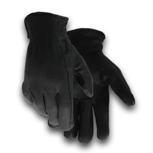 Golden Stag Black Deerskin Gloves
