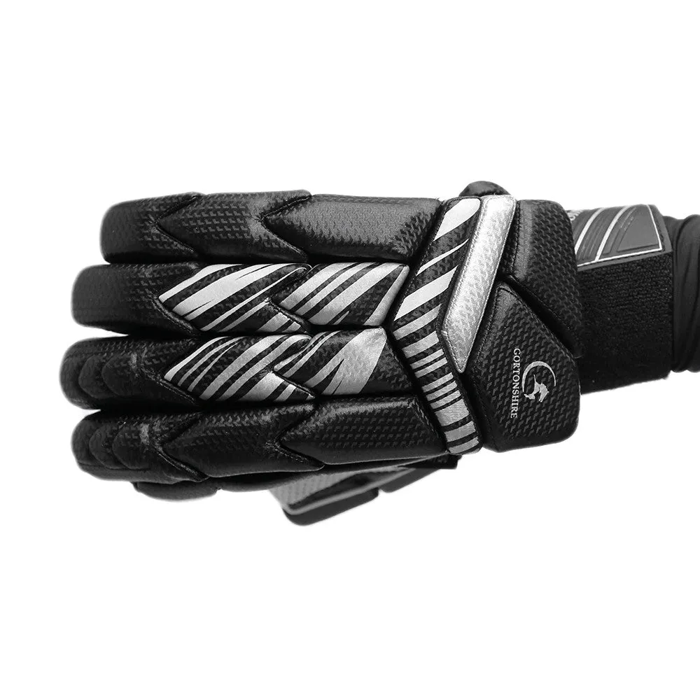 Gortonshire Armour Black Cricket Batting Gloves Mens Size
