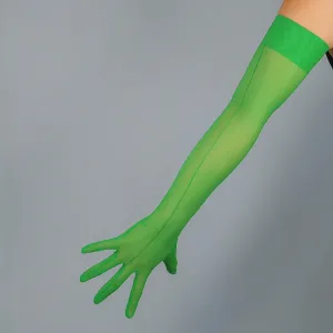 Green Mesh Gloves, Touch Screen Back Lining Opera Gloves (Copy)