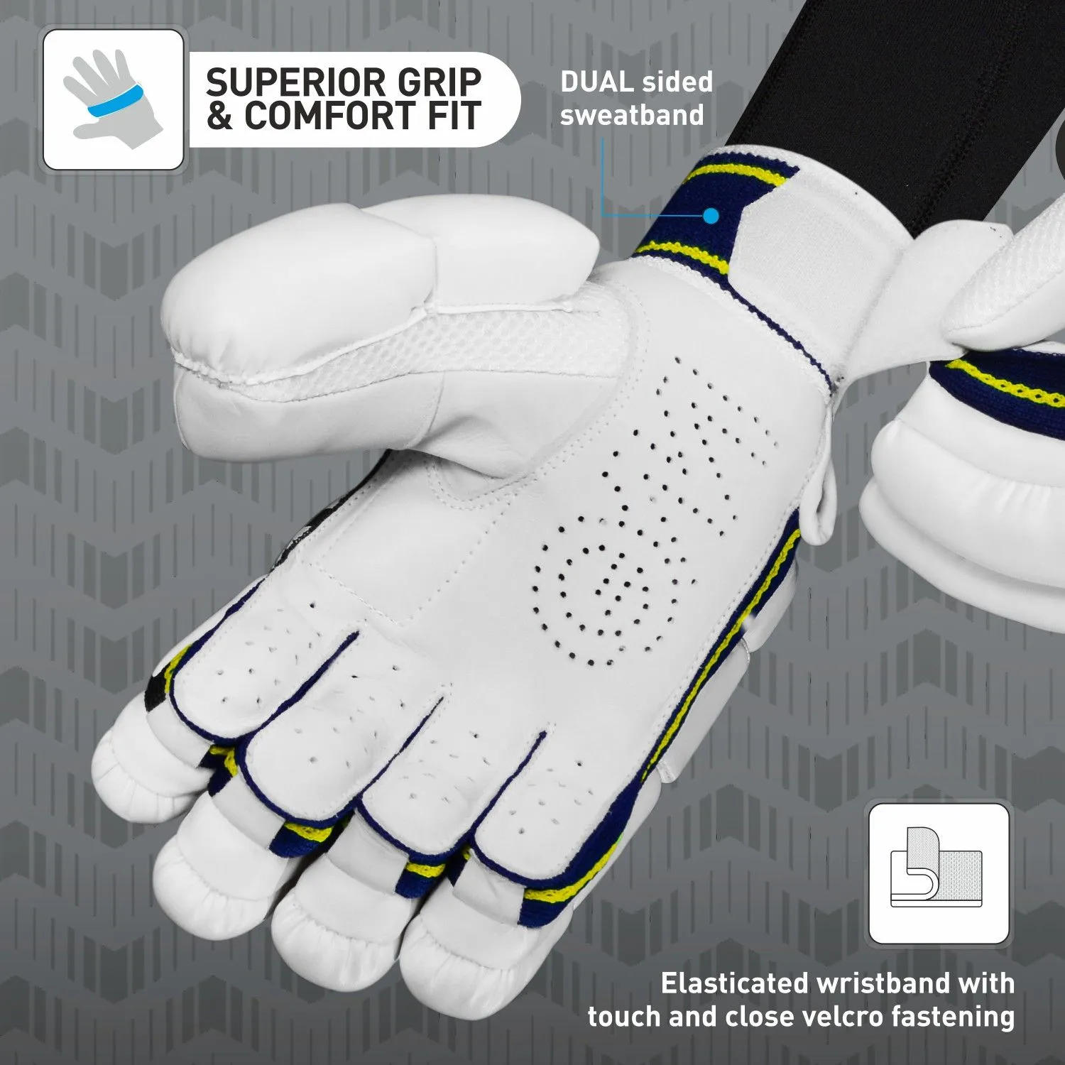 Gunn & Moore (GM) Prima 606 Cricket Batting Gloves Mens Size