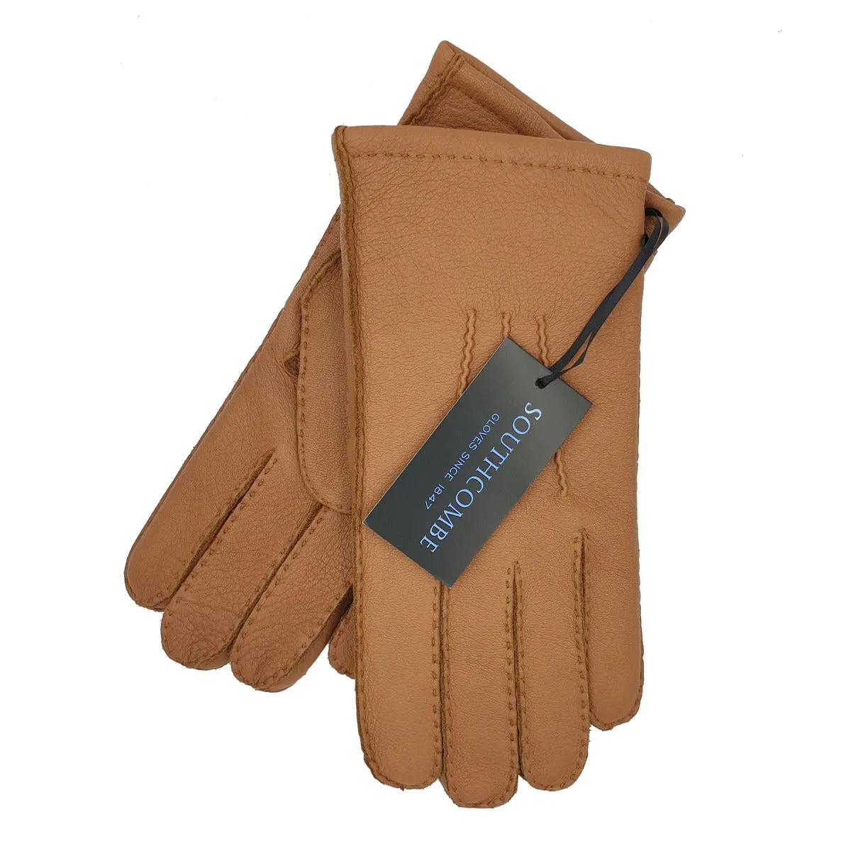 Hamdon - Men's Cashmere Lined Deerskin Glove with Strap