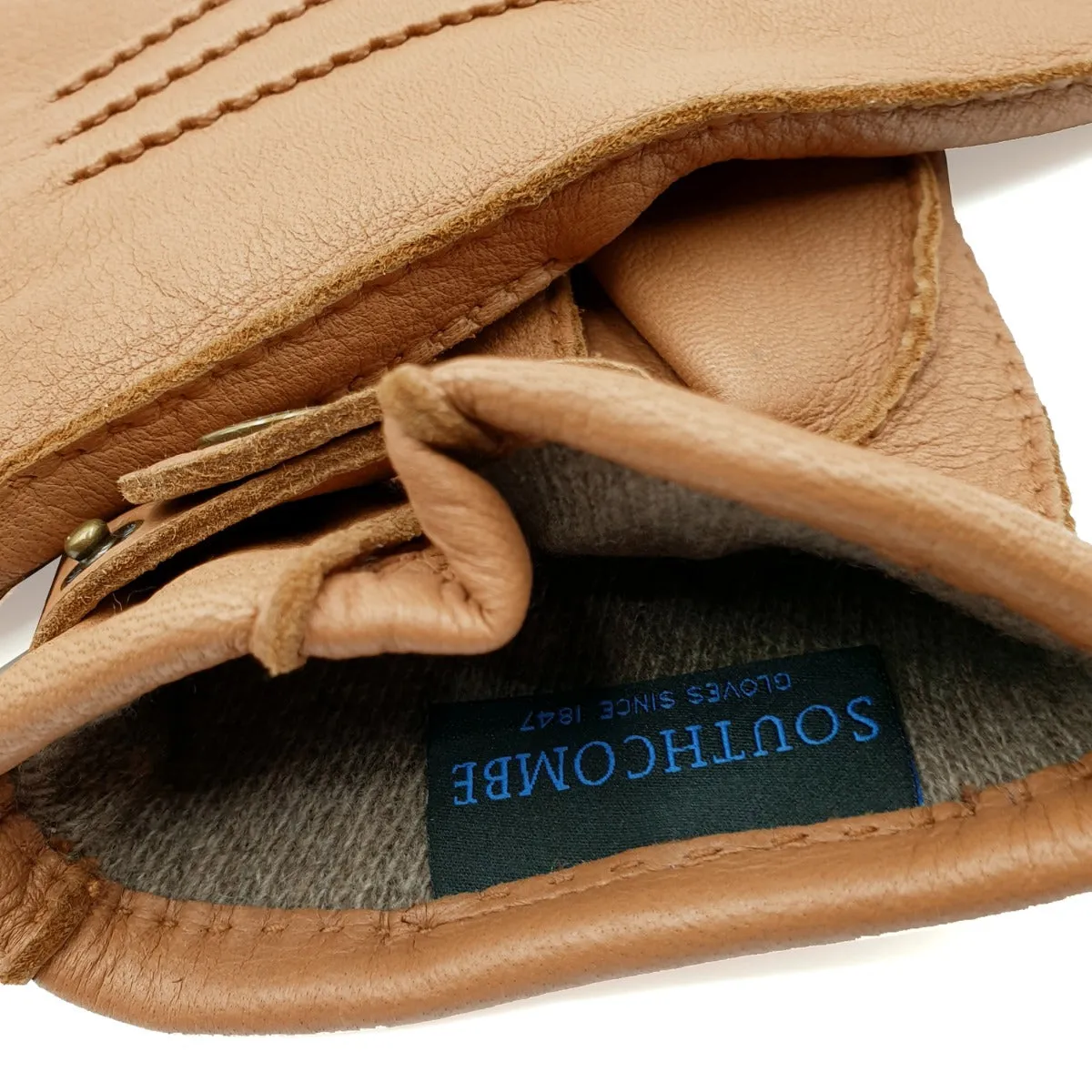 Hamdon - Men's Cashmere Lined Deerskin Glove with Strap
