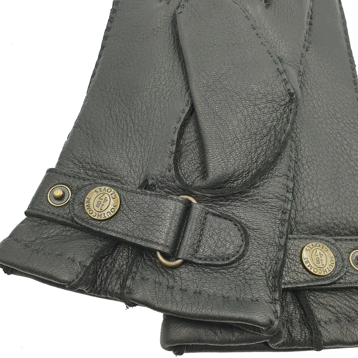 Hamdon - Men's Cashmere Lined Deerskin Glove with Strap