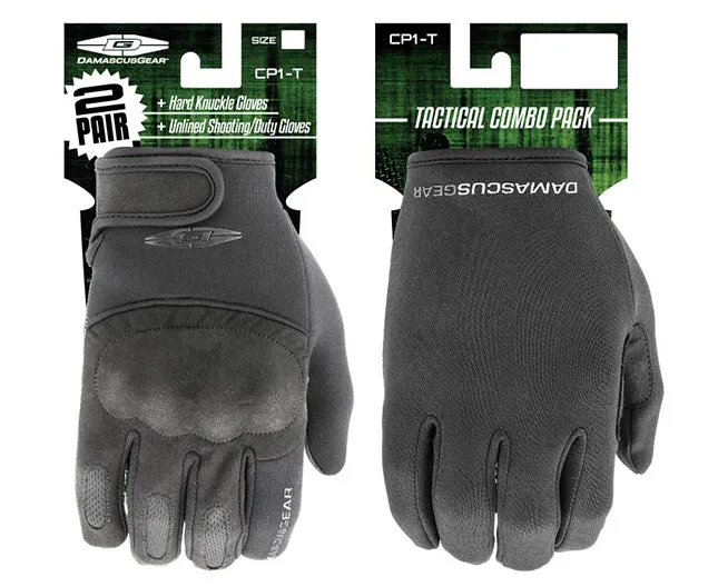 HARD KNUCKLE & UNLINED SHOOTING/DUTY GLOVES (TACTICAL GLOVE COMBO PACK)