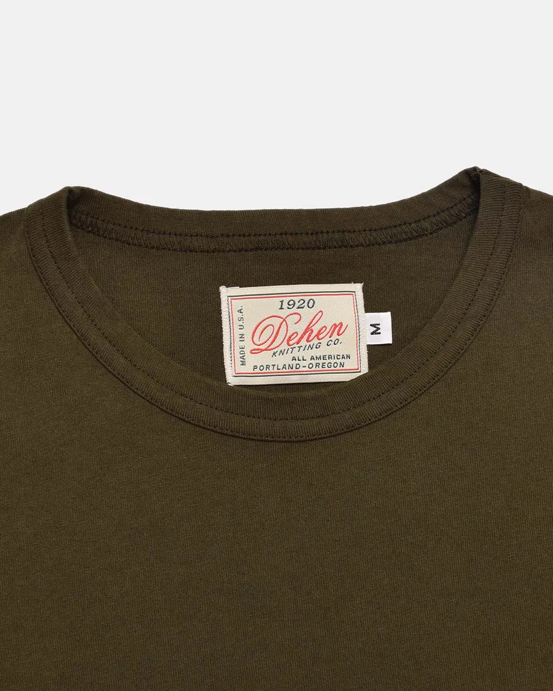 Heavy Duty Long Sleeve Tee - Single Pocket - Loden
