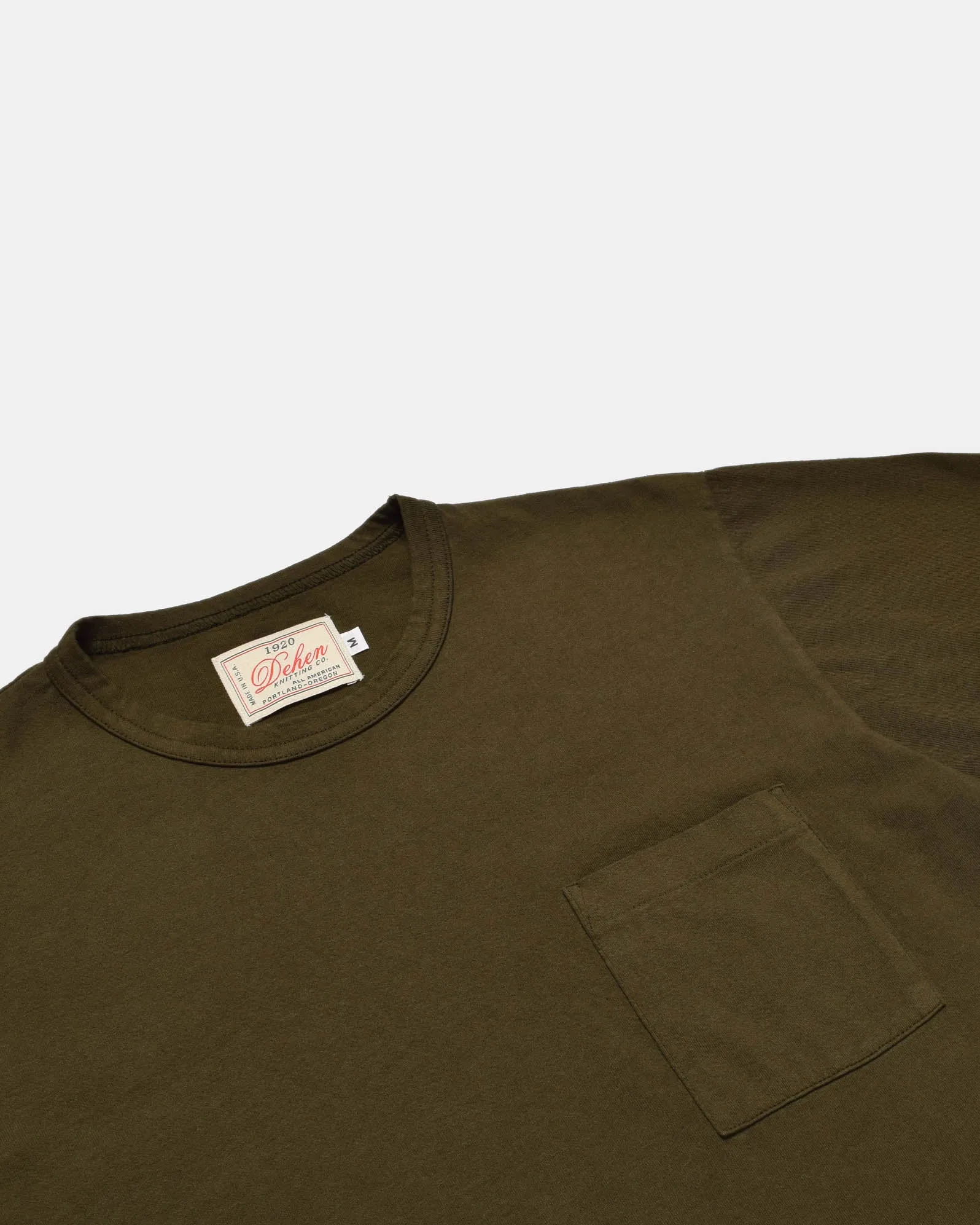 Heavy Duty Long Sleeve Tee - Single Pocket - Loden