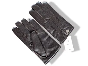 Hermes [GL08] Men's Ebene Deer/Cashmere Cerf GANTS HOMME CLOUS DE SELLE Gloves BNWTIB!