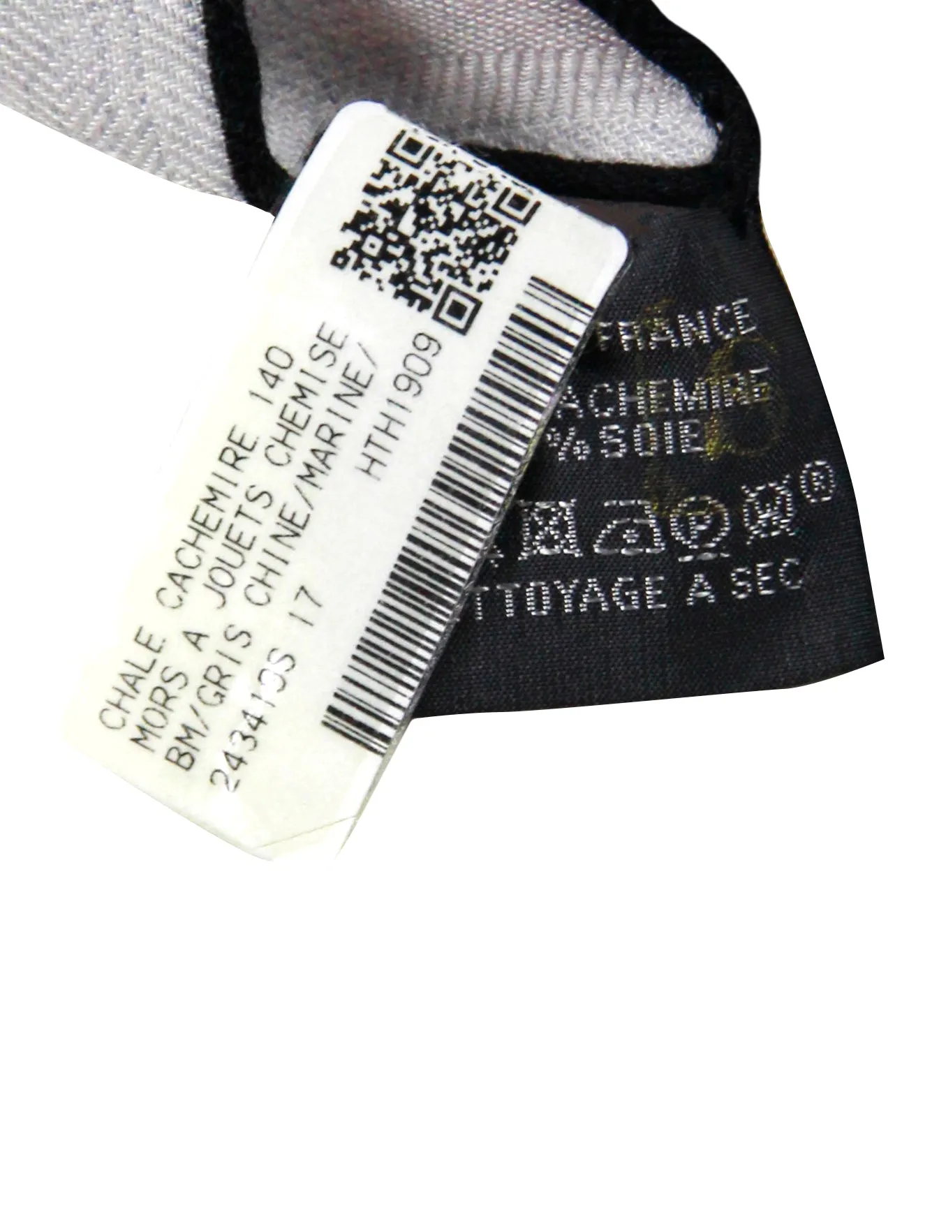 Hermes NEW Grey/Blue Mors a Jouets 140cm Silk/Cashmere Shawl