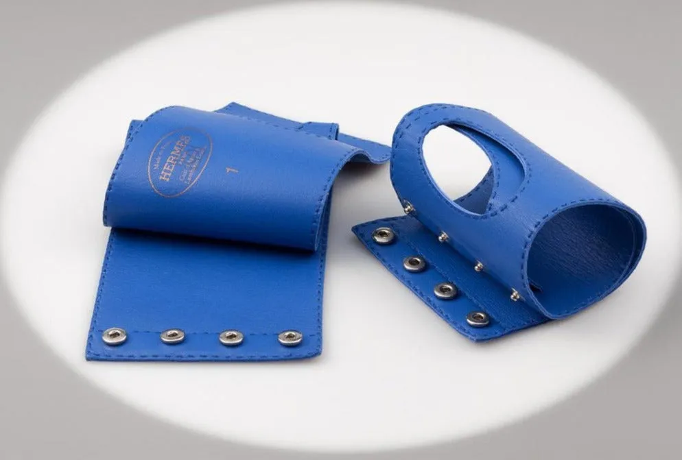 Hermes SS2013 Blue Fingerless Gloves SzS New!