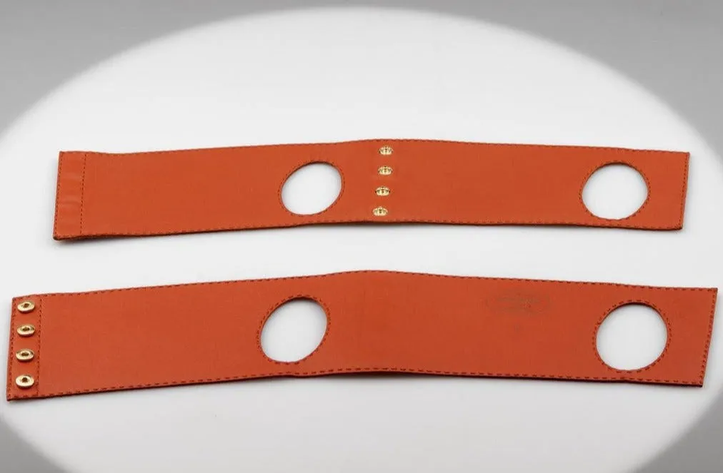 Hermes SS2013 Orange Fingerless Gloves SzS New!