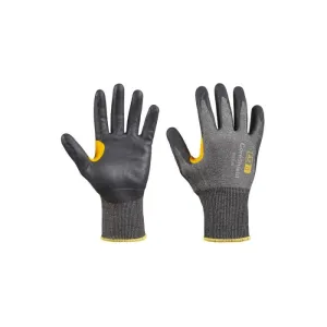Honeywell 22-7518B/8M CoreShield A2/B Coated Cut Resistant Gloves, HPPE Grey Liner, Nitrile Micro-Foam Black Coating, 18 gauge, Size 8 - Medium, Bag of 10