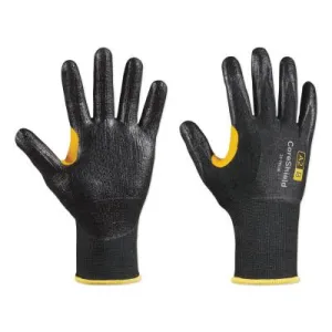 Honeywell CoreShield™ A2/B Coated Cut Resistant Gloves, 7/S, HPPE, Smooth Nitrile, 13 ga, Black, 22-7913B/7S