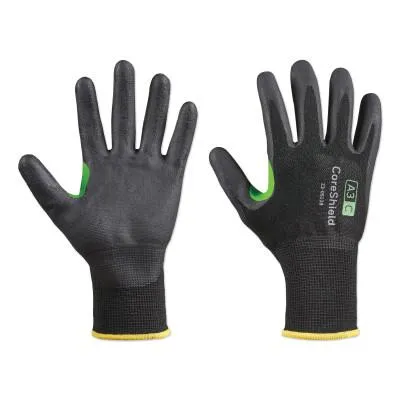 Honeywell CoreShield™ A3/C Coated Cut Resistant Glove, 7/S, HPPE/Basalt, Nitrile Micro-Foam, 13 ga, Black, 23-0513B/7S