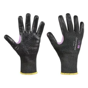 Honeywell CoreShield™ A8/F Coated Cut Resistant Gloves, 8/M, HPPE/Kevlar®/Alloy, Smooth Nitrile, 10 ga, Black, 28-0910B/8M