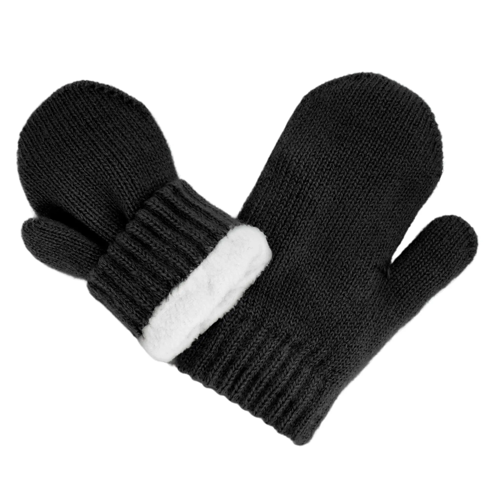 Jan & Jul Insulated Knitted Mittens - Black
