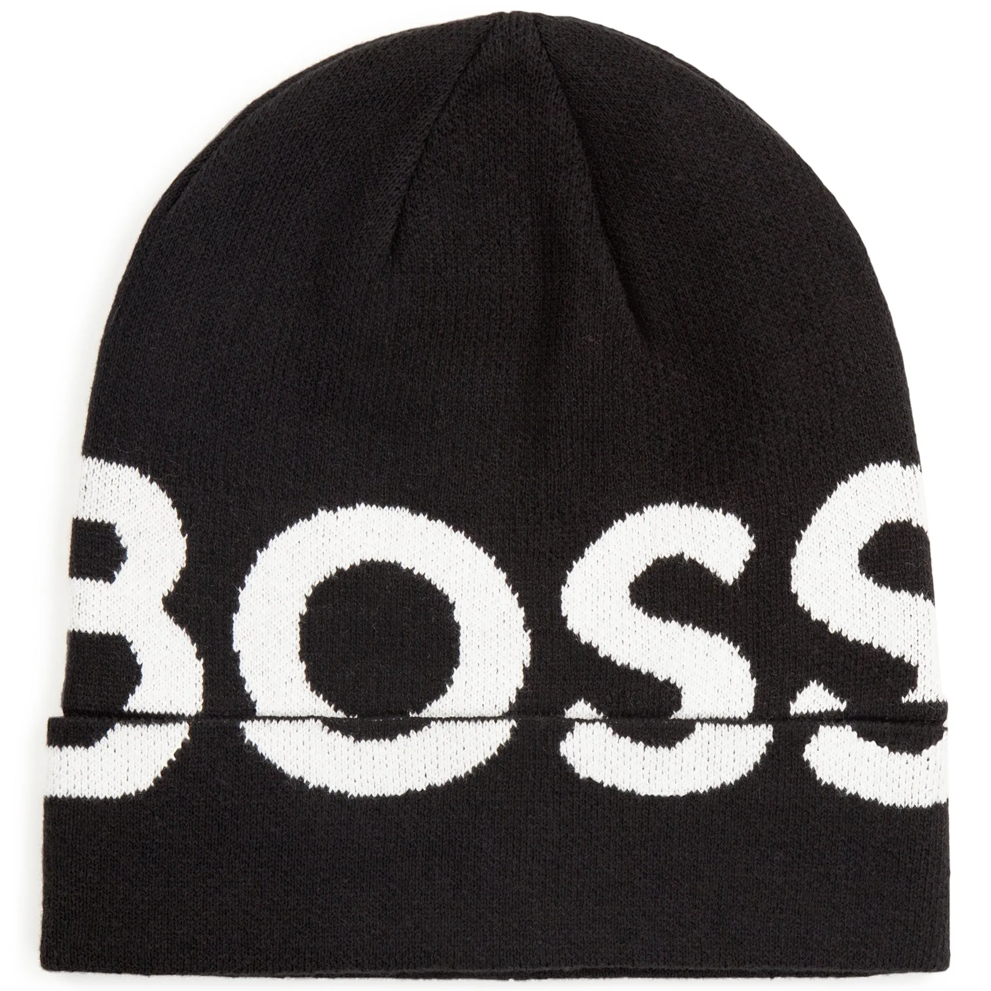 Knitted Cotton Hat - Black