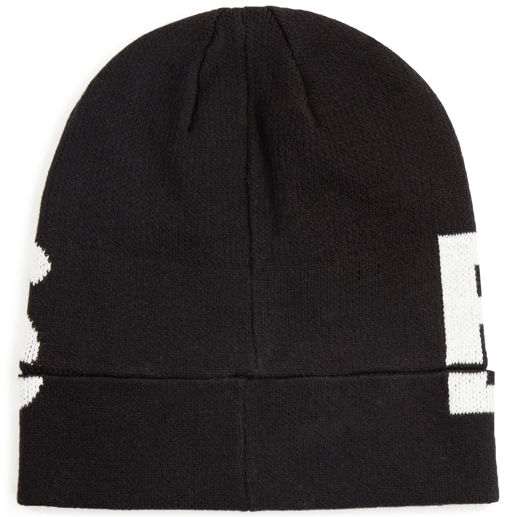 Knitted Cotton Hat - Black