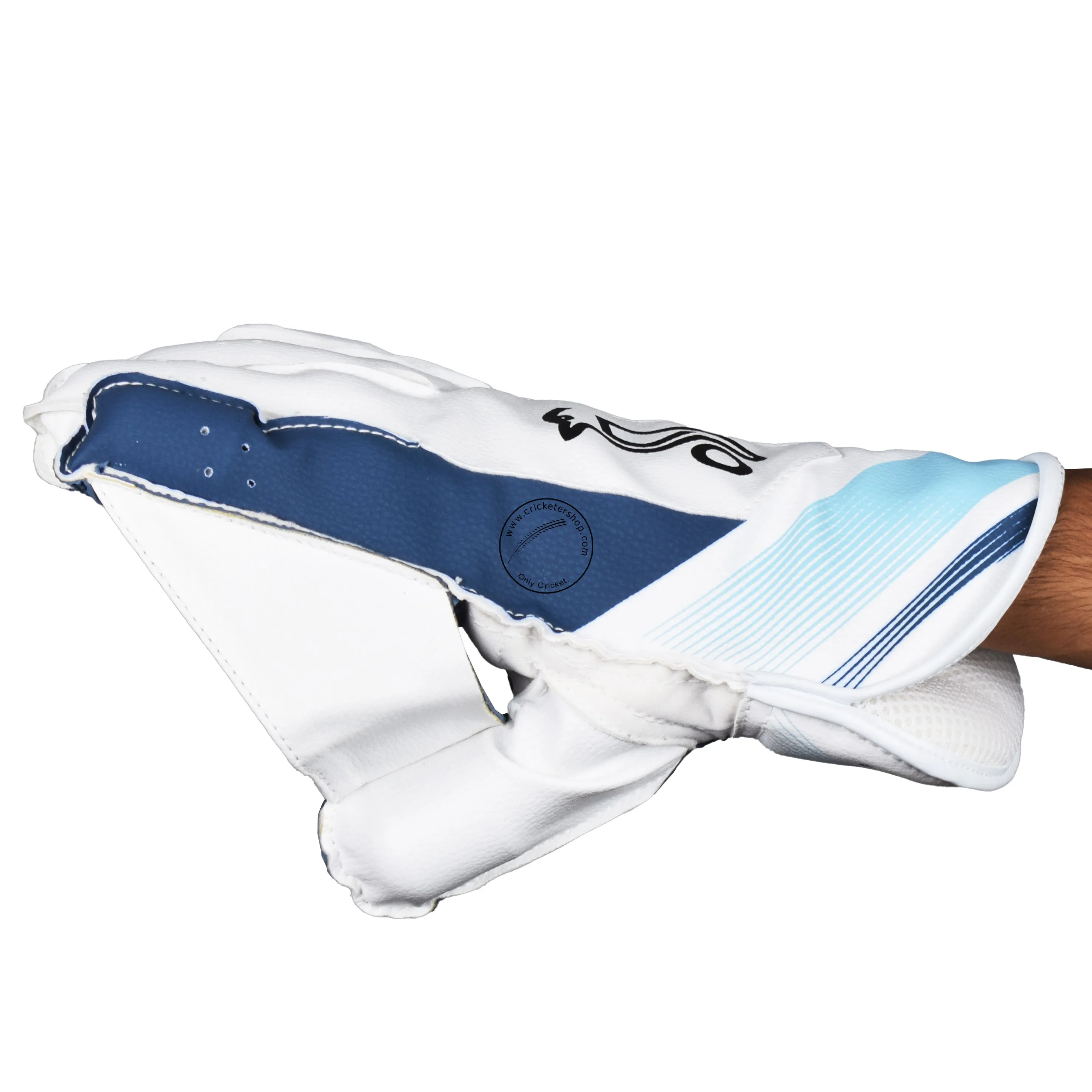 Kookaburra Pro 3.0 Cricket Wicket Keeping Gloves Colour White/Blue Size