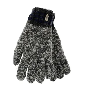 Kusan Ribbed Gloves Fleece Lined Grey/Blue PK1619