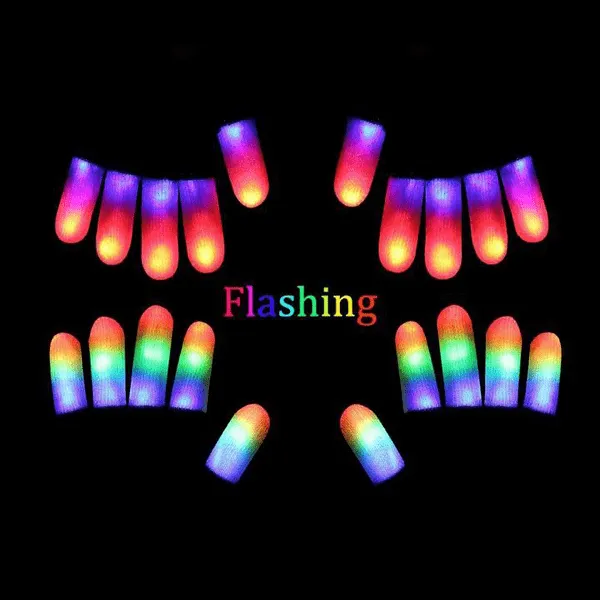 LED Flashing Rave Gloves
