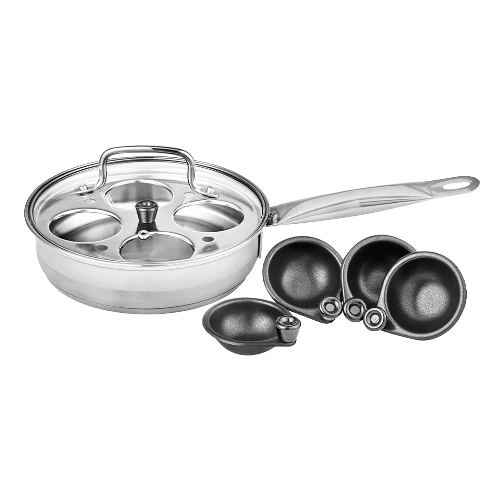 Legend Prof Chef Stainless Steel 20cm 4 Cup Egg Poacher