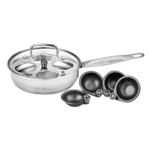 Legend Prof Chef Stainless Steel 20cm 4 Cup Egg Poacher