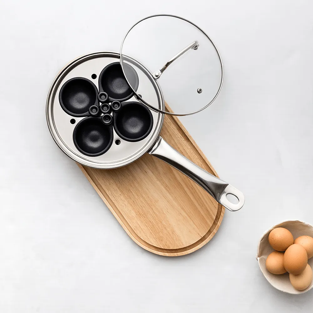 Legend Prof Chef Stainless Steel 20cm 4 Cup Egg Poacher