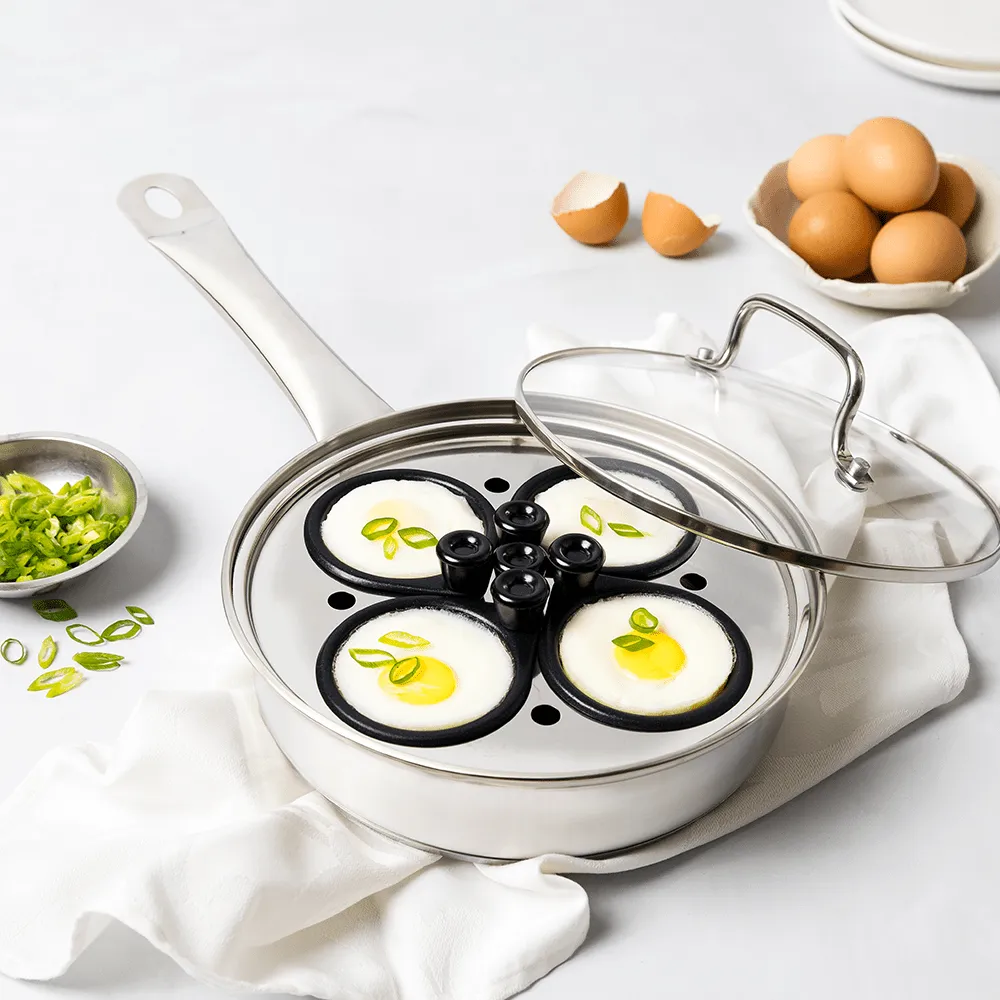 Legend Prof Chef Stainless Steel 20cm 4 Cup Egg Poacher