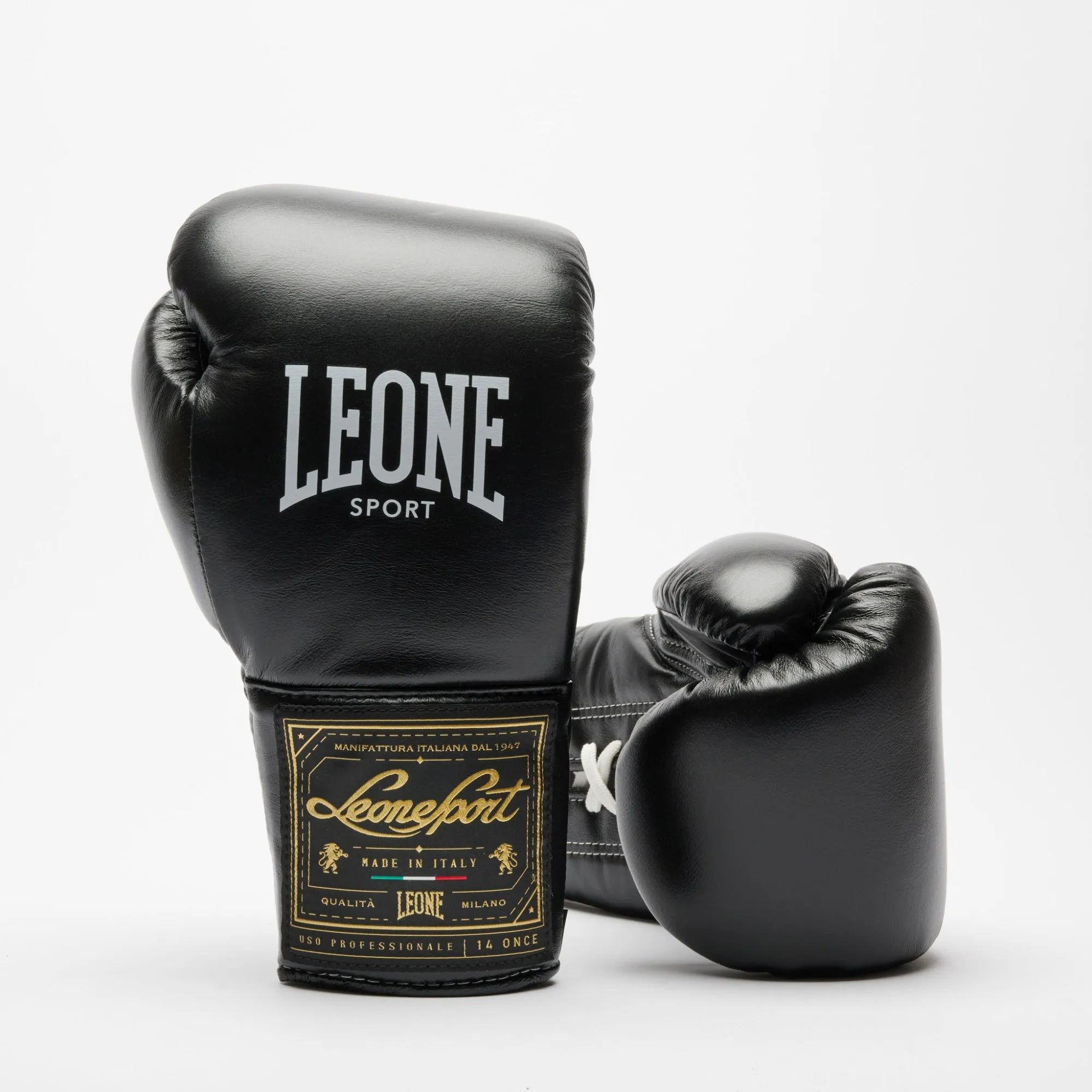 LEONE ORLANDO CLASSICO BOXING GLOVES LACES-BLACK