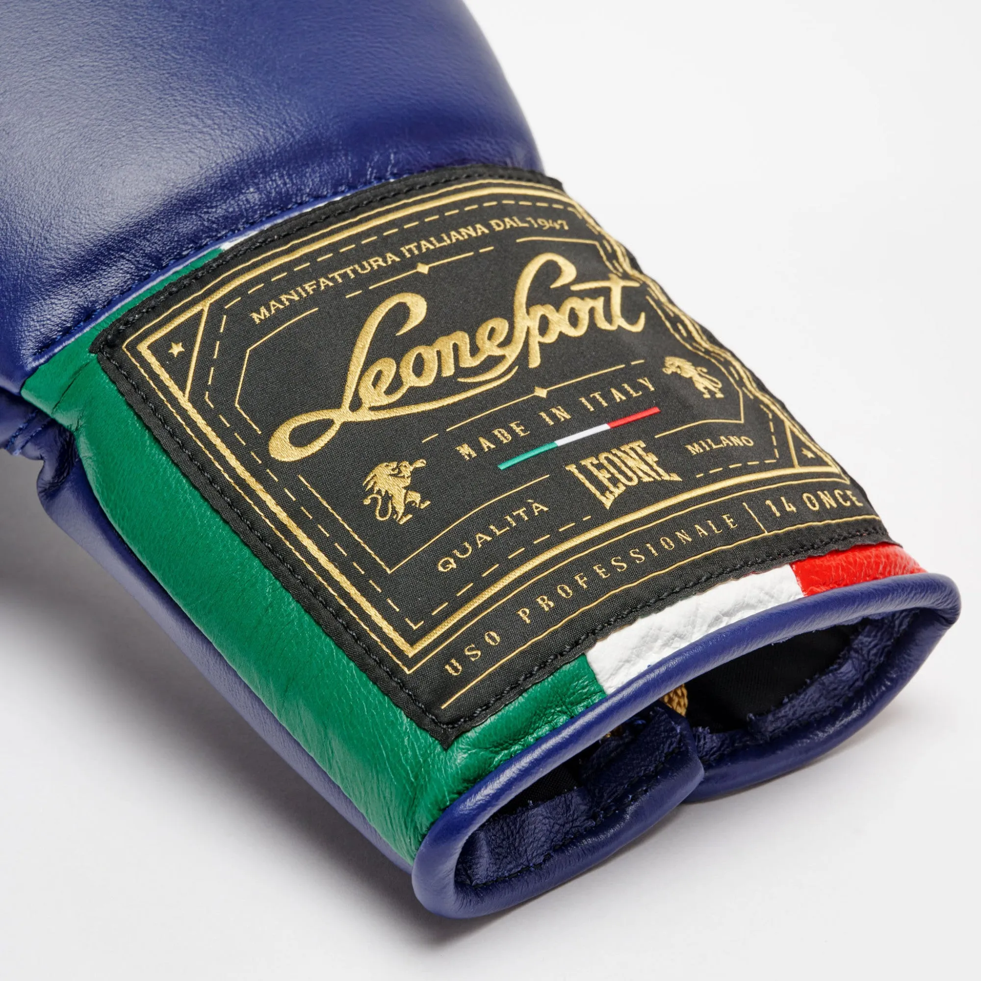 LEONE ORLANDO CLASSICO BOXING GLOVES LACES-BLUE