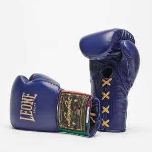LEONE ORLANDO CLASSICO BOXING GLOVES LACES-BLUE